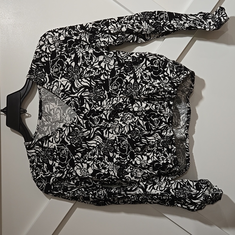 Shirt/crop top women black/white